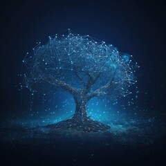 Wall Mural - concept of network connection technology background. generative ai