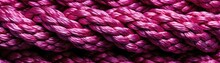 Magenta Close Up Very Detailed Pattern Of Ropes Panoramic Banner. Generative AI