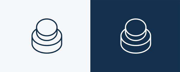 Wall Mural - buttons icon. outline buttons icon from social media marketing collection. linear vector isolated on
