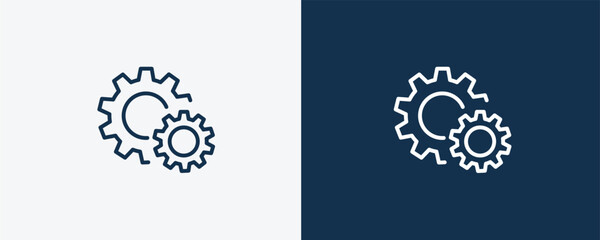 system icon. Outline system icon from social media marketing collection. Linear vector isolated on white and dark blue background. Editable system symbol.