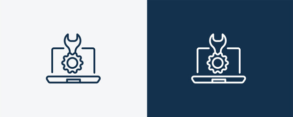 Wall Mural - seo tools icon. outline seo tools icon from information technology collection. linear vector isolate