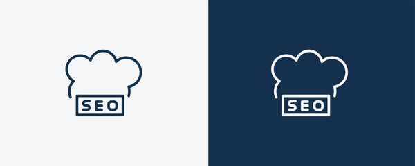 Wall Mural - seo cloud icon. outline seo cloud icon from information technology collection. linear vector isolate