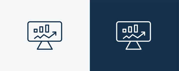 Wall Mural - seo monitoring icon. outline seo monitoring icon from information technology collection. linear vect