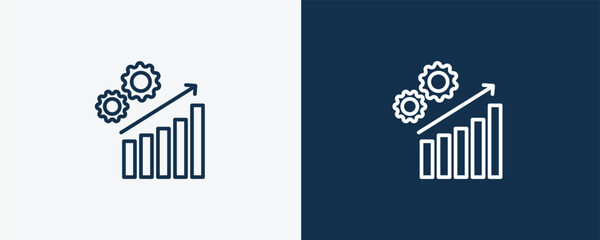 Wall Mural - seo growth icon. outline seo growth icon from information technology collection. linear vector isola