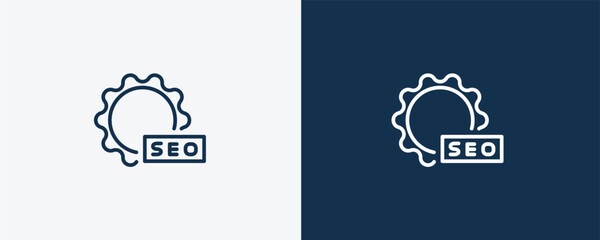Wall Mural - image seo icon. outline image seo icon from information technology collection. linear vector isolate