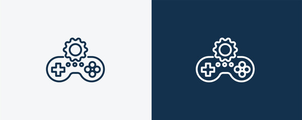 Wall Mural - game development icon. outline game development icon from information technology collection. linear 