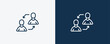 exchange personel icon. Outline exchange personel icon from user interface collection. Linear vector. Editable exchange personel symbol can be used web and mobile