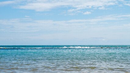 Seascape. Sea and sky. Horizon on the sea