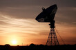 © rufous - The silhouette of a radio telescope observatory