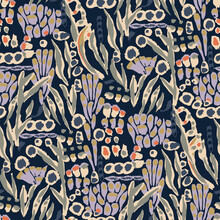 Abstract Seamless Pattern. Gouache Painting. Tropical Animal, Spots ,paint Brush Strokes, Exotic Tiger Lines