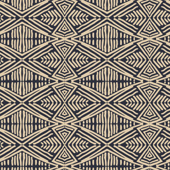 Wall Mural - Geometric ethnic ornament pattern. Embroidery with retro style.