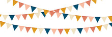 Fanions - Guirlande - Drapeaux - Triangles - Bannière Festive Et Colorée Pour La Fête - Couleurs Douces Et Harmonieuses

