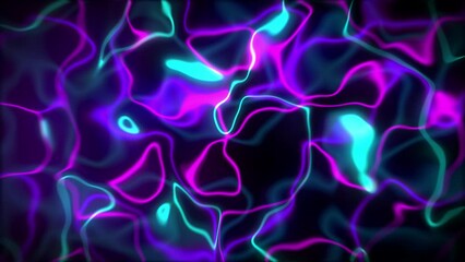 Wall Mural - The particle big data wave. Futuristic neon glowing surface. Abstract motion background