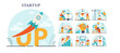 © inspiring.team - Startup concept set. New business launching. Idea of project planning,