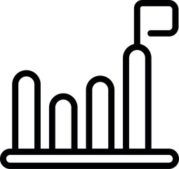 Wall Mural - Chart report icon outline vector. Target creative. Start new strategy