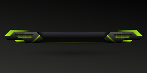 Wall Mural - futuristic game gui title lower third banner bar template