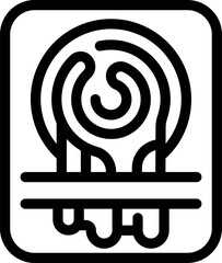 Poster - Fingerprinting icon outline vector. Human access. Scan print