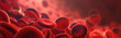 human red blood cells. healthcare concept. Generative AI