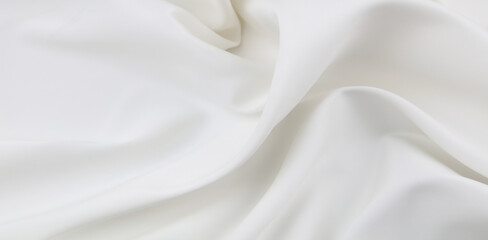 Wall Mural - White silk fabric