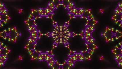 Wall Mural - Neon kaleidoscope