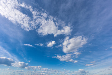 Wall Mural - blue sky with clouds background overlay. ideal for sky replacement