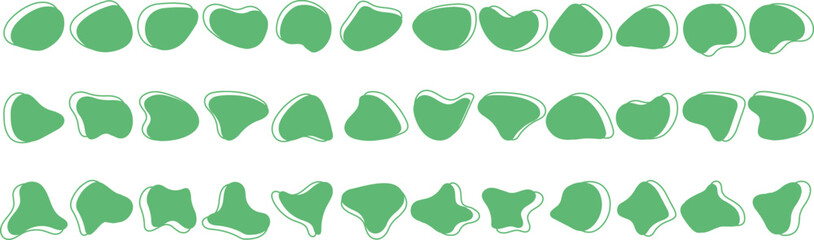 Blob shape organic set. Liquid irregular blotch shapes. Organic amoeba blob abstract elements graphic flat style design. Vector illustration