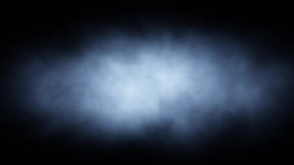 Sticker - a cloud of smoke moves very slowly on a black background.