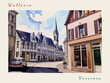 Verviers: Post card design with Town in Belgium and the city name Verviers