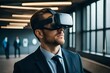 Mann mit VR Brille Besichtigung Immobilien
