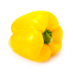 Wall Mural - picture of a fresh yellow pepper isolated on white