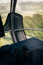 Inside The Cockpit Of A Helicopter In Hawaii