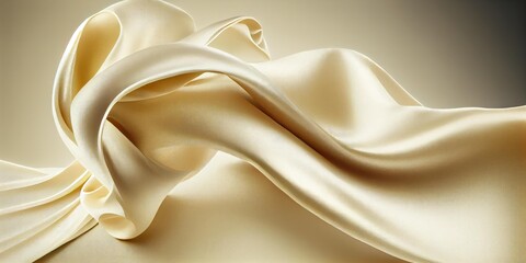 Smooth wave of silk cloth fabric abstract background. superlative generative AI image.