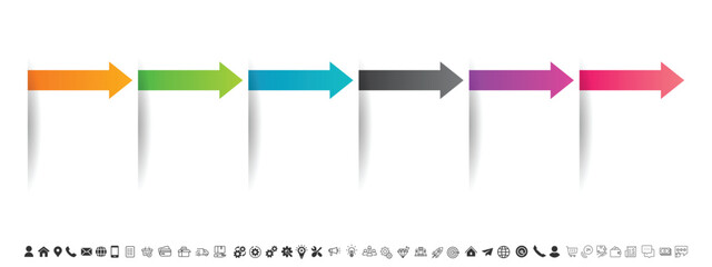 Wall Mural - blank and clean. steps business data visualization timeline process infographic template design