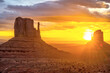 Sunrise in the famous Monument Valley in Arizona, USA