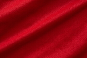 Wall Mural - Red sports clothing fabric football shirt jersey texture background