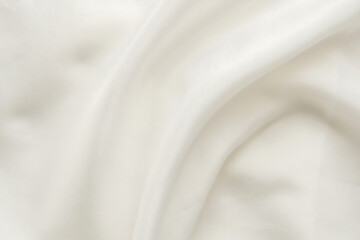 Wall Mural - Abstract white fabric texture with soft wave background