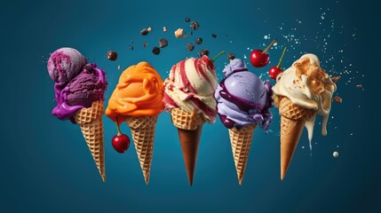 Creative ice-cream. Generative AI