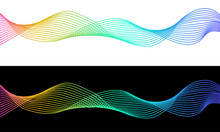 Abstract Wave Background Sound Wave Technology Rainbow  Transparent And Black Vector Background