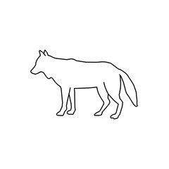 Wall Mural - wolf icon vector. animals illustration sign. wolf howls symbol.