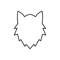 Wall Mural - wolf icon vector. animals illustration sign. wolf howls symbol.