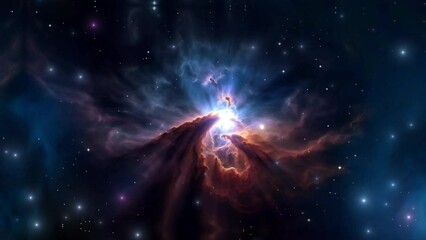 beautiful nebula in space - stars - galaxy - cosmos - concept art