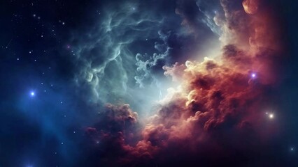 Wall Mural - Beautiful nebula in space - stars - galaxy - cosmos - Concept Art