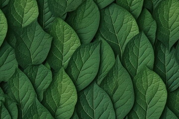 textile repeat pattern of green leaf