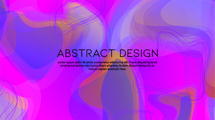 Abstract Futuristic Vector Background with Liquid  Shapes and Lines. Modern Colorful Gradient Wallpaper. Trendy Digital Design for Your Poster, Banner, Template, Web Page.