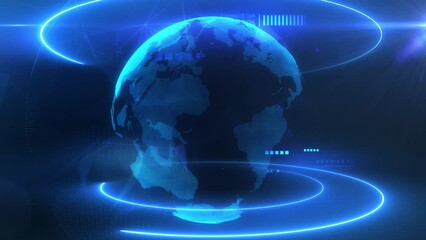 Wall Mural - Digital World Technology Map - Plexus - Word Cloud - 