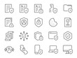 Privacy policy icon set. It included the gdpr, data protection, privacy notice, ccpa, and more icons.
