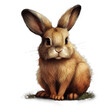 Uroczy mały królik, Ilustracja bez tła, png, wygenerowane przez AI