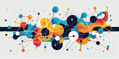 Abstract network connectivity wallpaper background (Generative AI)