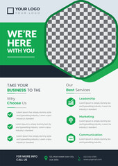 Wall Mural - Professional clear and minimal creative corporate business flyer design template