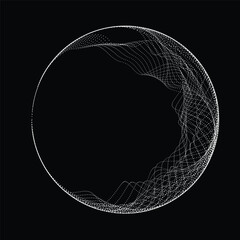 Wall Mural - abstract oval lines background with geometric circles . vector rotating ellipse line design . poster